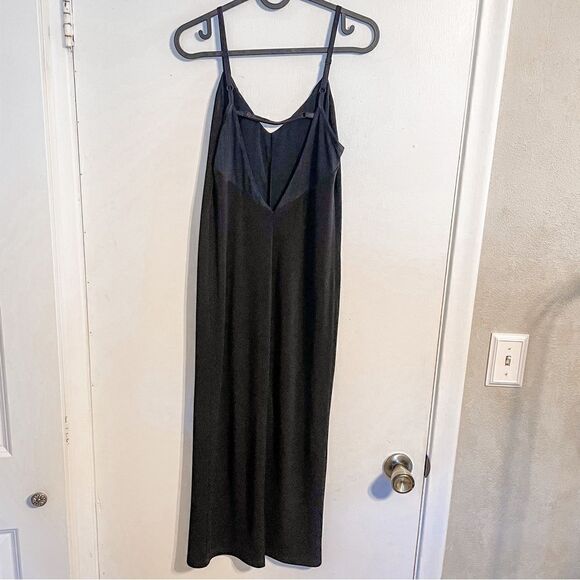 Alice + Olivia Slip Dress Midi Black 6 - Picture 6 of 9